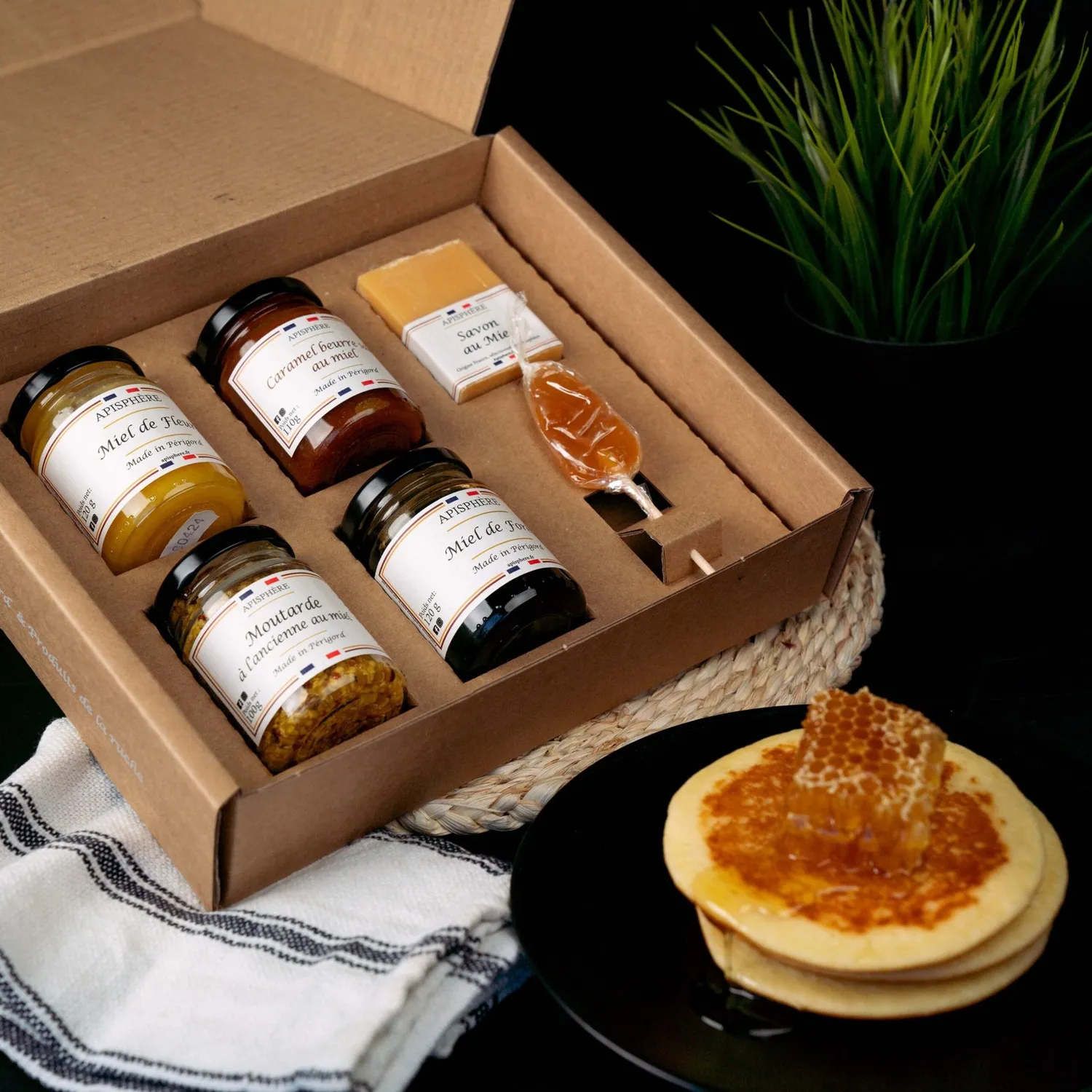 Apisphere Box Découverte coffret 3 miels du Périgord