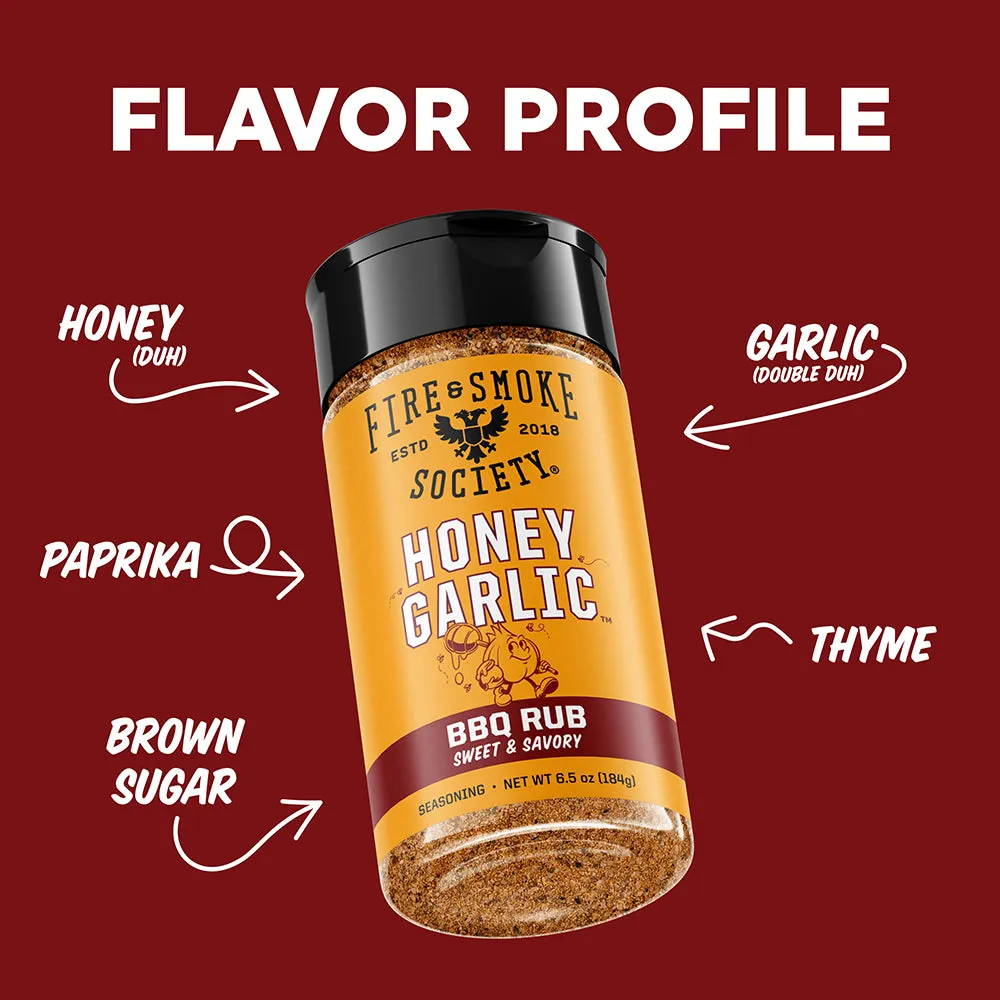 Fire Smoke Society Honey Garlic assaisonnement 6.5 oz miel