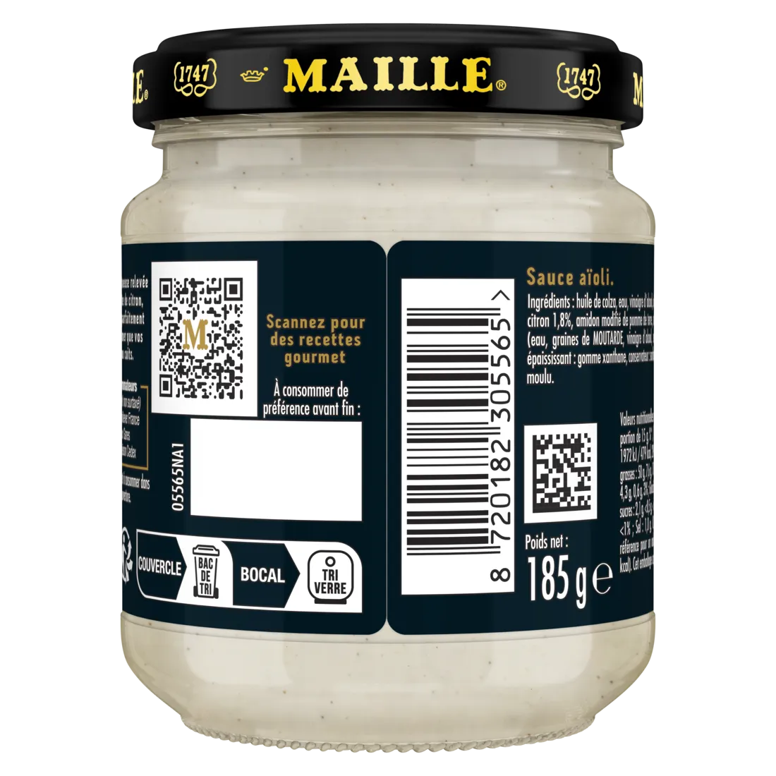 Maille Aïoli Zeste de Citron sauce 185g citronnée